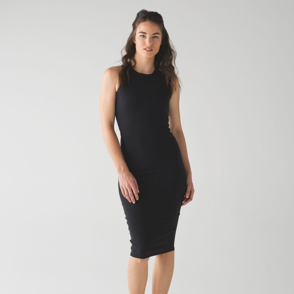Sleeveless Black Bodycon Midi Dress